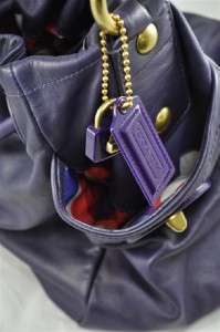 COACH Limited Edition Purple Resort Soft Leather Bucket Shoulder Bag 