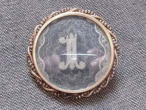 fine antique gold plated pin locket early $1 bank note  
