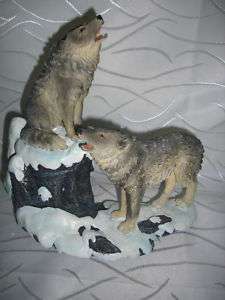 Heulende Wölfe Wolf Skulptur Deko Statue Neu GMC 5011  
