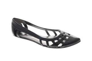 Nine West NEW Nissie Womens Flats Shoes Medium Black Casual Leather 9 