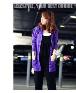 JAPAN HOOD POCKET FITTED LONG KNIT CARDIGAN S LY103  
