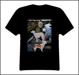 Goodfellas Painting Old man Two dogs T Shirt All Sizes  
