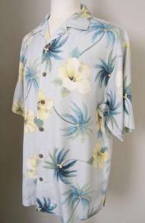 Tommy Bahama Silk Floral Hawaiian Shirt Medium  