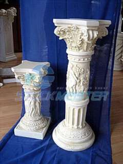 Griechische Säule mit Relief Säulen 79cm Stuck S14  
