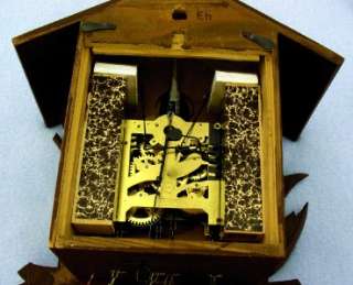   Schatz 8 Day Cuckoo Clock W. Deer Head Bird & Rabbit Works Restored