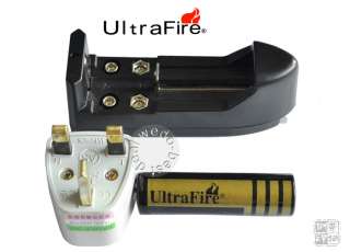 UltraFire 4000mAh 18650 Li ion Rechargeable Battery + UK Wall Travel 
