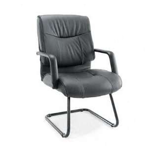  o Alera o   Stratus Series Leather Guest Chair, Black 