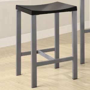  Atlus Black Backless Counter Stool Set of 2 by Coaster 
