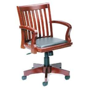   BOSS CHERRY BANKERS CHAIR W/ LEATHER SEAT   Delivered Office
