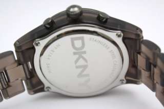 New DKNY Women Chronograph Acrylic Band Date Watch NY8164  
