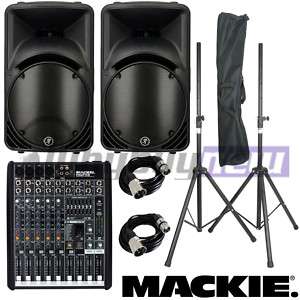 Mackie SRM450 Black Speakers Pro FX 8 Mixer PA System  