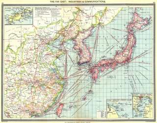 Title of map The Far East Industries and Communications; Inset map 