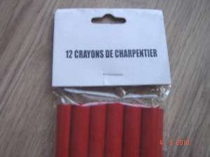   12 crayons de charpentier ou de menuisier