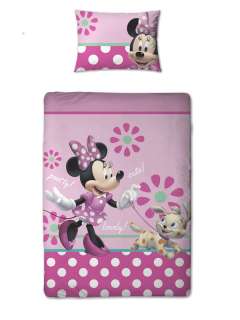 MINNIE MOUSE JUNIOR COT BED PRETTY DUVET COVER NEW  