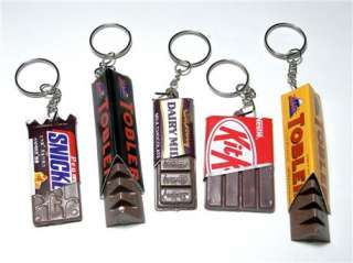 Lot 5 Keychains Charms New Plastic Chocolate Bar 3D A  
