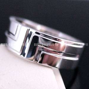 Real Solid 9ct White Gold Engagement Wedding Mens rings  