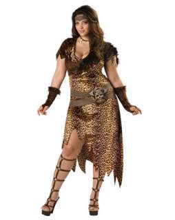 Barbarian Woman Adult Plus Costume  Plus Size Cavemen/Cavewomen 