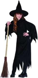 The Classic Witch Child Costume features a dress and sash set that 
