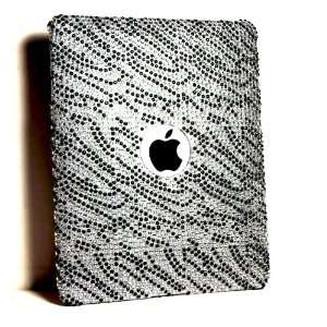  Black with Silver Zebra Stripe Apple Ipad Tablet Sparkling 