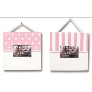  Trend Lab Two Picture Frame Set in Pink and White Baby