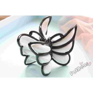  Black and White Butterfly Hair Claw Clip 