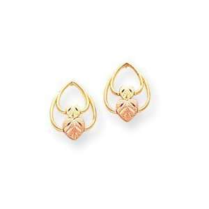  10k Tri color Black Hills Gold Earrings Jewelry