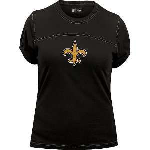 NFL New Orleans Saints Womens Studded Gal Plus Size T Shirt Medium 