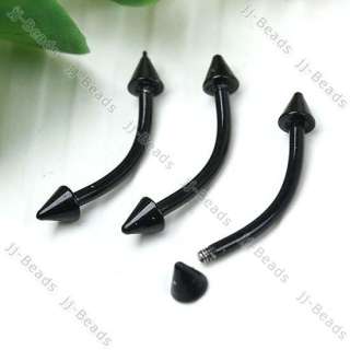   Stainless Steel Taper Eyebrow Studs Rings Punk Mens Body Jewelry