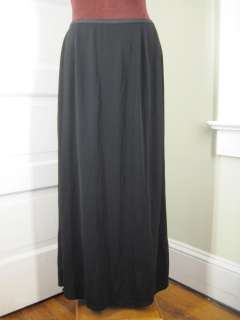 JILL Long Black Jersey Rayon Skirt 1X  