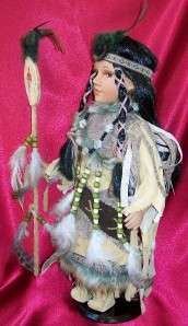 16 IN. PORCELAIN DOLL INDIAN Reproduction KATILYNN  