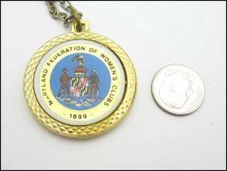 1776 1976 Bicentennial MOCK LIBERTY COIN and MD NECKLACE  