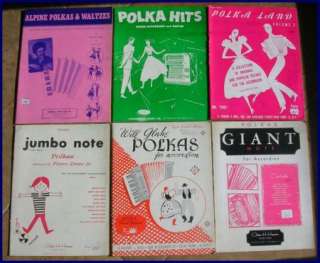 Vintage ACCORDION POLKA Sheet Music & SONG BOOK Collection *WELK 