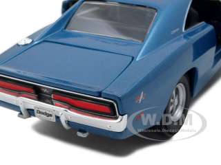 1969 DODGE CHARGER R/T BLUE 124 DIECAST MODEL CAR  