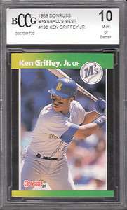 1989 Donruss Baseballs Best Ken Griffey Jr. Rookie #192 Beckett/BCCG 