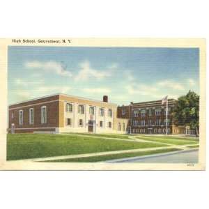 1940s Vintage Postcard High School Gouverneur New York