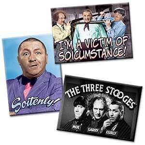  Three Stooges Fridge Magnets Set