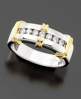Mens 14k Gold Diamond Ring (1/3 ct. tw.)