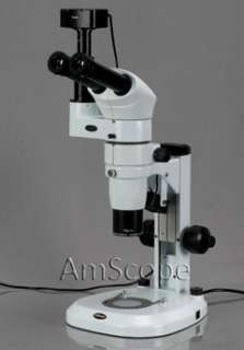 8X 80X Common Main Objective (CMO) Stereo Microscope + 10MP Camera 
