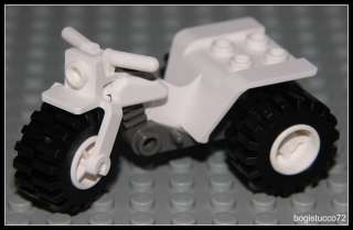 Lego White Motorcycle ★ City Trike Bike 3 Wheel NEW  