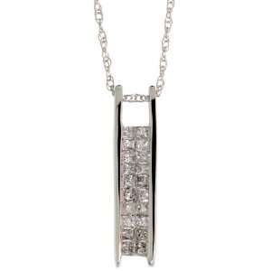   Diamond Ladder Pendant, w/ 0.28 Carat Invisible Set Diamonds Jewelry