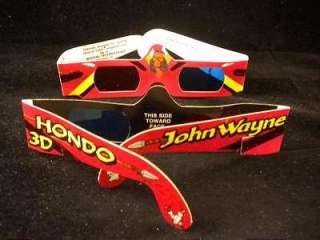 JOHN WAYNE HONDO Advertisement 3D GLASSES w/ IMAGE  