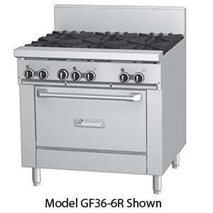   GFE36 6R 6 Burner 36 Gas Range with Flame Failure Protection and St