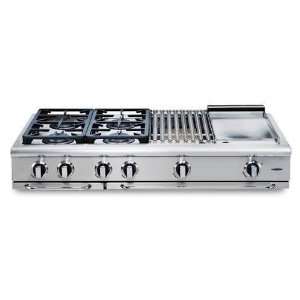  Precision 48 In. Stainless Steel Liquid Propane Range Top Cooktop 