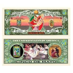  (5) Cinco De Mayo Million Dollar Bill 