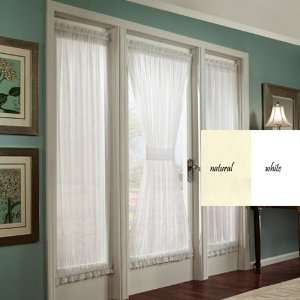  72 Natural Stacey Privacy French Door Panel With Tieback 