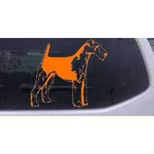 Orange 24in X 20.8in    Airedale Terrier Animals Car Window Wall 