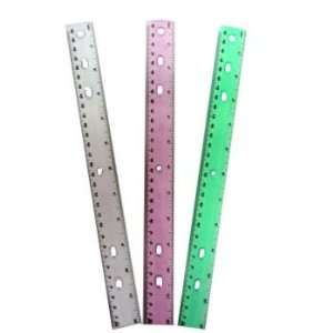  New Plastic Rulers   12   assorted colors boxed Case Pack 