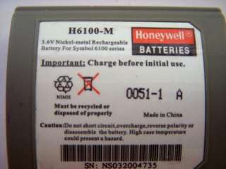 H6100 Honeywell battery 3.6 v nickel metal rechargeable  