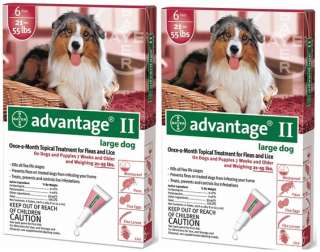 ADVANTAGE II Dog Flea Control 21 55 lbs Red 12 Month  