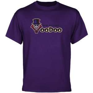  AFL New Orleans Voodoo Purple Distressed Logo Vintage T 